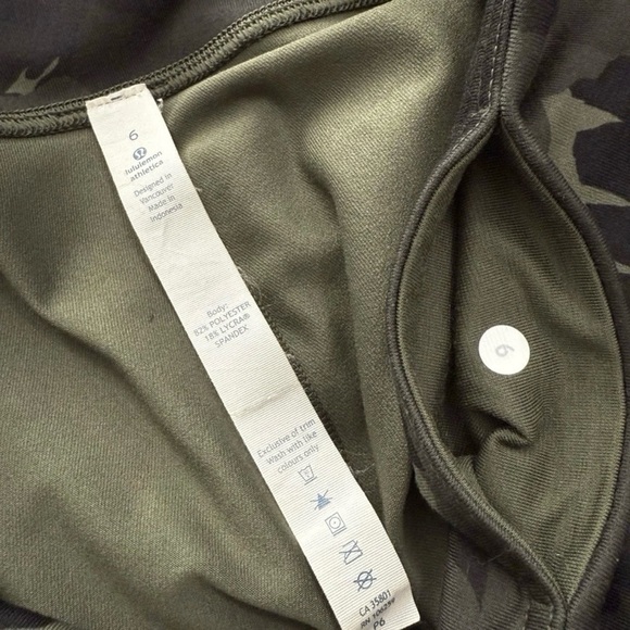 Lululemon Wunder Under Pant *Full-On Luon, Palm Party Fatigue Green Black sz 6 - Picture 5 of 5